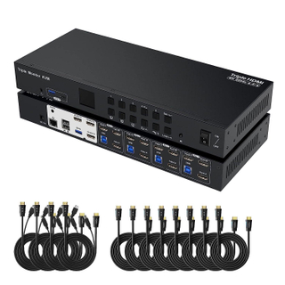 Le commutateur 3 adapté aux besoins du client de KVM d'USB 3,0 HDMI surveille 4 ordinateurs 4K@60Hz