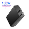 Chargeur USB C 100 W GaN pliable et compact, adaptateur secteur pour chargeur mural
