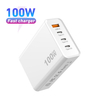 Chargeur mural USB C, 100 W PD 3.0 PPS 4 ports GaN III chargeur rapide Type C station de charge adaptateur secteur pliable bloc de chargeur de voyage