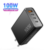 Chargeur USB C 100 W GaN pliable et compact, adaptateur secteur pour chargeur mural
