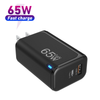 Bloc de chargeur USB C 65 W PD 3.0 QC 4.0 PPS Cube de charge rapide ultra compact - Type C 