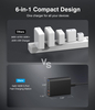 Chargeur rapide USB C personnalisé 200W 245W, Station de charge à 5 ports, bloc Hub, adaptateur d'alimentation pour chargeur d'ordinateur portable