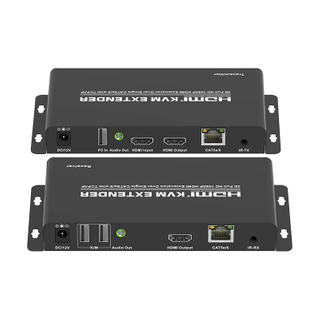 PII-51200 (HDMI1.3 200 m KVM) Kit d'extension HDMI sur Cat6, prise en charge KVM, 4K 60 Hz, 4:4:4, USB/IR, PoC, HDR, HDCP 2.2