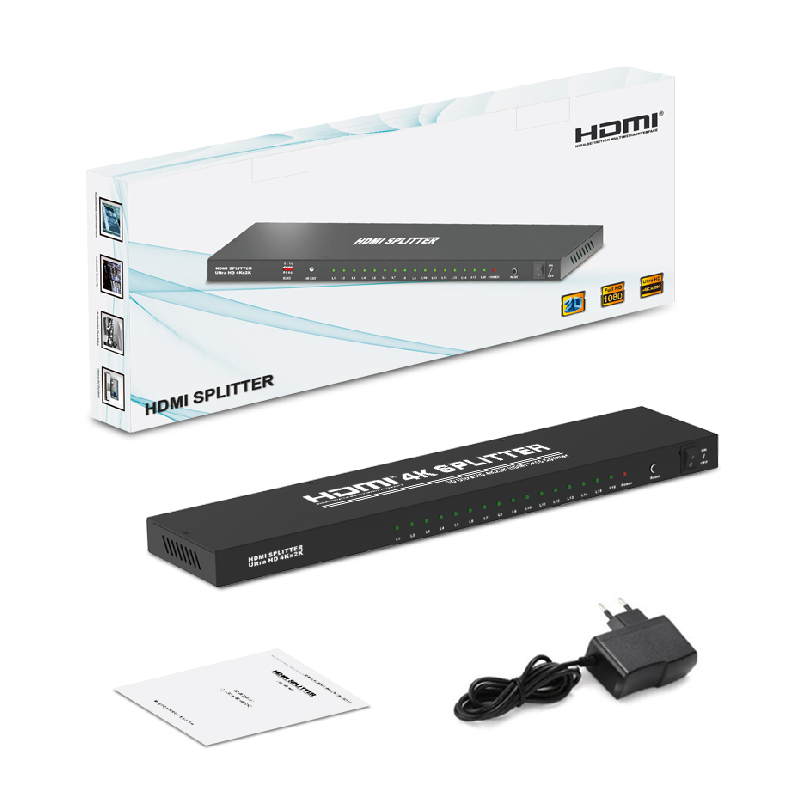 PII-116A RÉPARTITEUR HDMI 1X16 : 1 EN 16 SORTIES, ULTRAHD 4K, EDID