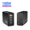 Chargeur USB C 100 W GaN pliable et compact, adaptateur secteur pour chargeur mural
