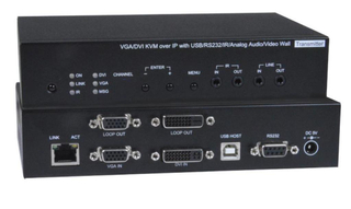 Extendeur KVM USB VGA/DVI personnalisé sur IP avec prise en charge de mur vidéo