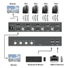 Extracteur d'arc Hdmi, commutateur Kvm Displayport 4k Usb 2 6 4 ports, commutateurs Kvm bidirectionnels, double moniteur