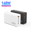 Chargeur rapide USB C 140-165W GaN PD, bloc de Station de charge, prise Hub, adaptateur d'alimentation pour ordinateur portable